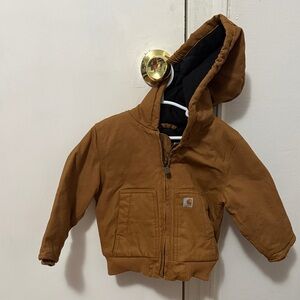 Carhartt Brown Hooded Work Jacket - Kids